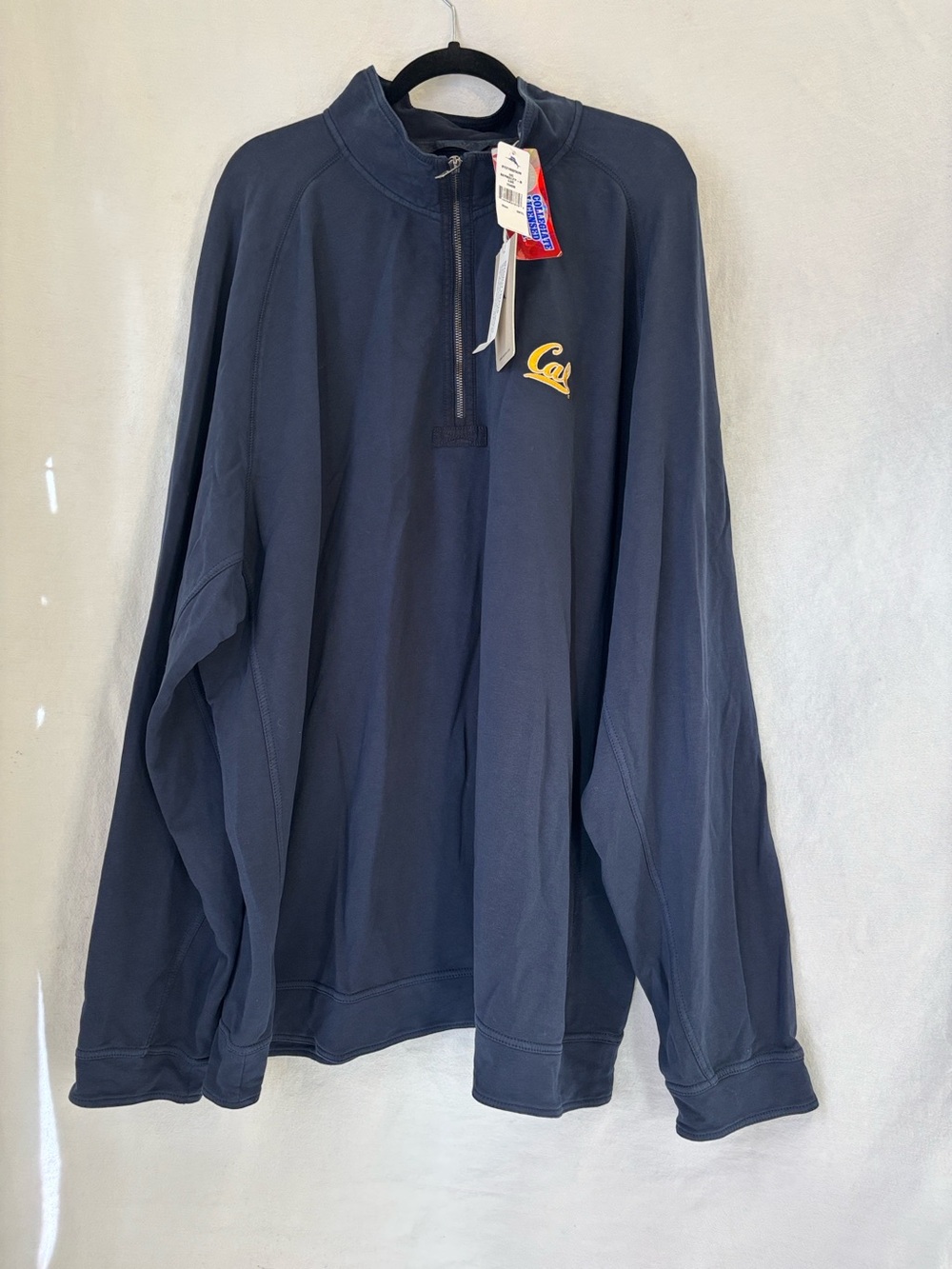 Tommy Bahama Collegiate 1/2 Zip Cal Bears UC Berkeley Top